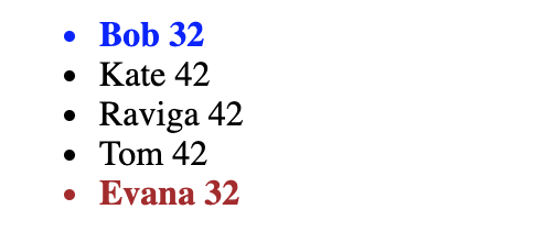 Different Style for First and Last element